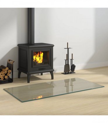 vidaXL Fireplace Glass Plate Transparent 100 x 50 cm Glass — V0672155629