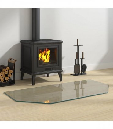 vidaXL Fireplace Glass Plate Transparent 100 x 50 cm Glass — V0672155631