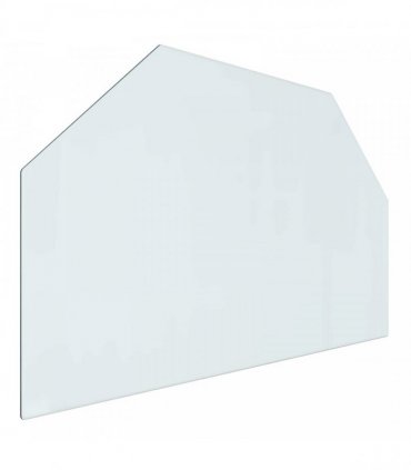 vidaXL Fireplace Glass Plate Transparent 80 x 50 cm Glass — V0672155632