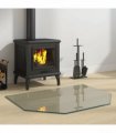 vidaXL Fireplace Glass Plate Transparent 80 x 60 cm Glass — V0672155633