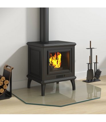 vidaXL Fireplace Glass Plate Transparent 80 x 60 cm Glass — V0672155633
