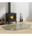 vidaXL Fireplace Glass Plate Transparent 100 x 60 cm Glass — V0672155634