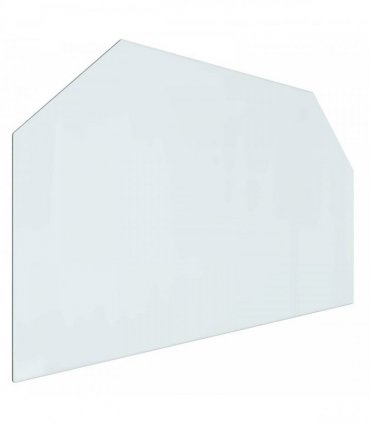 vidaXL Fireplace Glass Plate Transparent 100 x 60 cm Glass — V0672155634