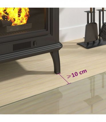 vidaXL Fireplace Glass Plate Transparent 120 x 60 cm Glass — V0672155635