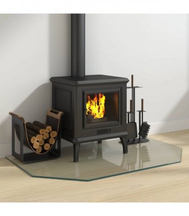 vidaXL Fireplace Glass Plate Transparent 100 x 60 cm Glass — V0672155639