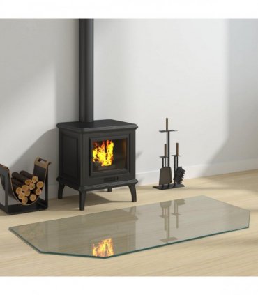 vidaXL Fireplace Glass Plate Transparent 120 x 60 cm Glass — V0672155640