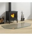 vidaXL Fireplace Glass Plate Transparent 100 x 50 cm Glass — V0672155641