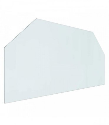 vidaXL Fireplace Glass Plate Transparent 100 x 50 cm Glass — V0672155641