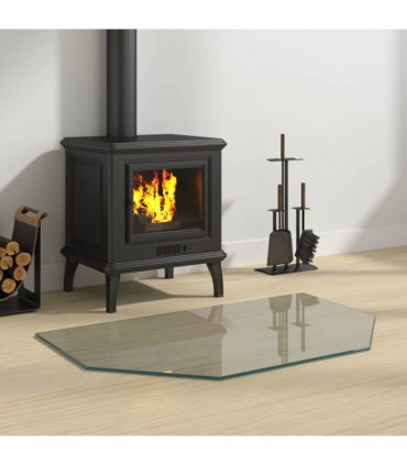 vidaXL Fireplace Glass Plate Transparent 80 x 50 cm Glass — V0672155642