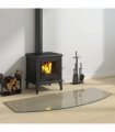 vidaXL Fireplace Glass Plate Transparent 120 x 50 cm Glass — V0672155646