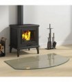 vidaXL Fireplace Glass Plate Transparent 80 x 50 cm Glass — V0672155647