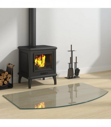 vidaXL Fireplace Glass Plate Transparent 100 x 60 cm Glass — V0672155649