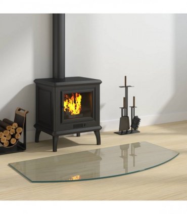 vidaXL Fireplace Glass Plate Transparent 100 x 50 cm Glass — V0672155651