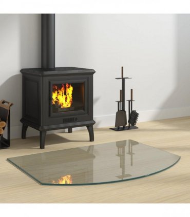 vidaXL Fireplace Glass Plate Transparent 80 x 60 cm Glass — V0672155652