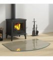 vidaXL Fireplace Glass Plate Transparent 80 x 60 cm Glass — V0672155652