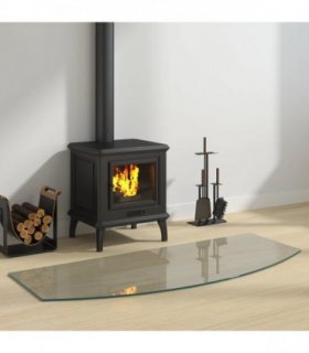 vidaXL Fireplace Glass Plate Transparent 120 x 50 cm Glass — V0672155653