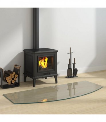 vidaXL Fireplace Glass Plate Transparent 120 x 50 cm Glass — V0672155653