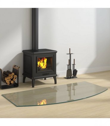 vidaXL Fireplace Glass Plate Transparent 120 x 60 cm Glass — V0672155654
