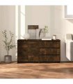 vidaXL 2 Piece Sideboard Smoked Oak Engineered Wood — V0672155688