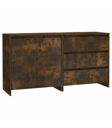 vidaXL 2 Piece Sideboard Smoked Oak Engineered Wood — V0672155688