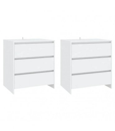vidaXL 3 Piece Sideboard White Engineered Wood — V0672155692