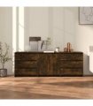 vidaXL 3 Piece Sideboard Smoked Oak Engineered Wood — V0672155693