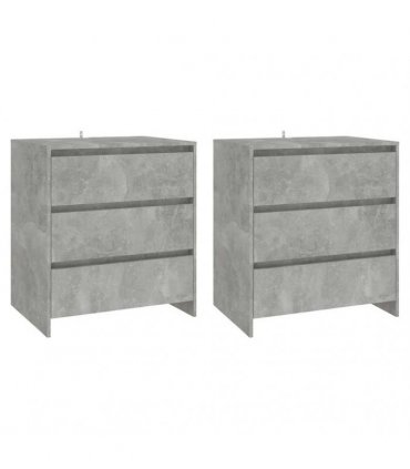 vidaXL 3 Piece Sideboard Concrete Grey Engineered Wood — V0672155694