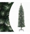 vidaXL Artificial Slim Christmas Tree with Stand 150 cm PVC — Model: without led