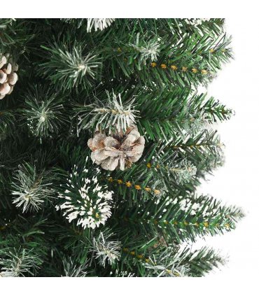 vidaXL Artificial Slim Christmas Tree with Stand 150 cm PVC — Model: without led