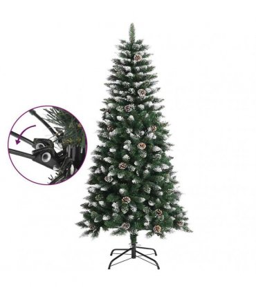 vidaXL Artificial Christmas Tree with Stand Green 120 cm PVC — Model: without led