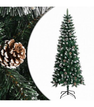 vidaXL Artificial Christmas Tree with Stand Green 210 cm PVC — Model: without led