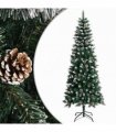 vidaXL Artificial Christmas Tree with Stand Green 210 cm PVC — Model: without led