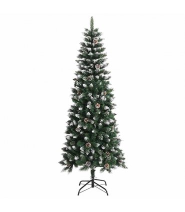 vidaXL Artificial Christmas Tree with Stand Green 210 cm PVC — Model: without led