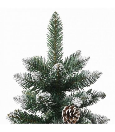 vidaXL Artificial Christmas Tree with Stand Green 210 cm PVC — Model: without led