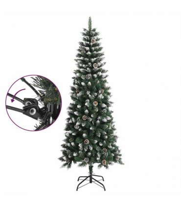 vidaXL Artificial Christmas Tree with Stand Green 240 cm PVC — Model: without led