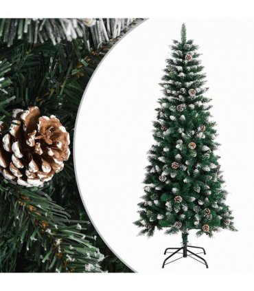 vidaXL Artificial Christmas Tree with Stand Green 150 cm PVC — Model: without led