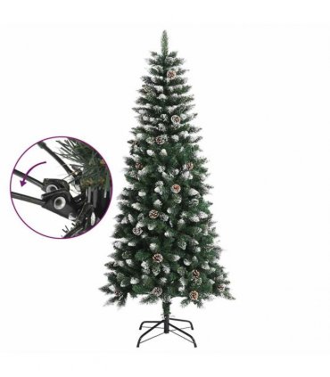 vidaXL Artificial Christmas Tree with Stand Green 150 cm PVC — Model: without led