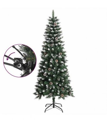 vidaXL Artificial Christmas Tree with Stand Green 180 cm PVC — Model: without led
