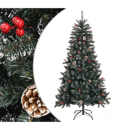 vidaXL Artificial Christmas Tree with Stand Green 180 cm PVC — Model: without led — V0672155723