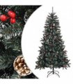 vidaXL Artificial Christmas Tree with Stand Green 180 cm PVC — Model: without led — V0672155723