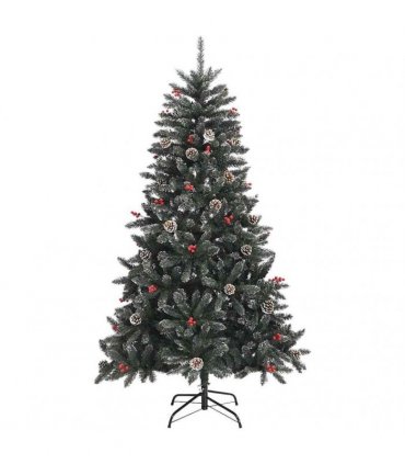 vidaXL Artificial Christmas Tree with Stand Green 150 cm PVC — Model: without led — V0672155725