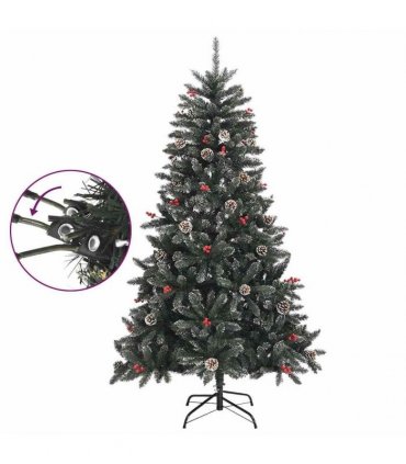 vidaXL Artificial Christmas Tree with Stand Green 150 cm PVC — Model: without led — V0672155725