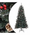 vidaXL Artificial Christmas Tree with Stand Green 210 cm PVC — Model: without led — V0672155726