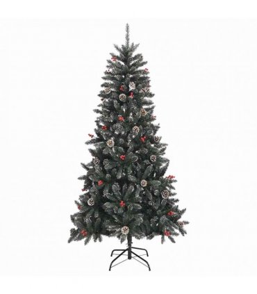 vidaXL Artificial Christmas Tree with Stand Green 210 cm PVC — Model: without led — V0672155726