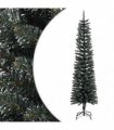 vidaXL Artificial Slim Christmas Tree with Stand Green 180 cm PVC — Model: without led