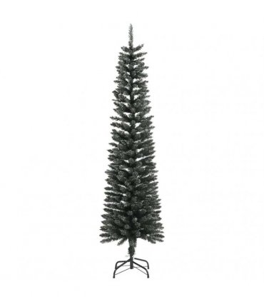 vidaXL Artificial Slim Christmas Tree with Stand Green 180 cm PVC — Model: without led