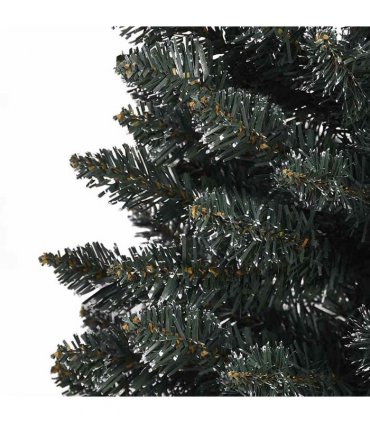 vidaXL Artificial Slim Christmas Tree with Stand Green 240 cm PVC — Model: without led