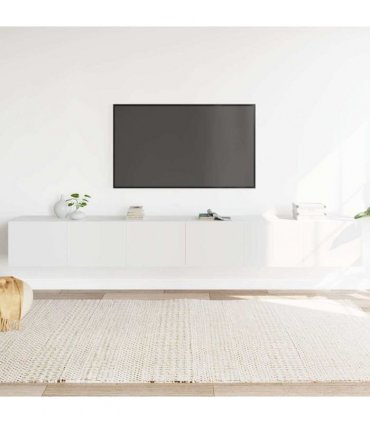 vidaXL 3 Piece TV Cabinet Set White Engineered Wood — V0672155768