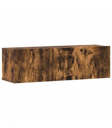 vidaXL 3 Piece TV Cabinet Set Smoked Oak Engineered Wood — V0672155770