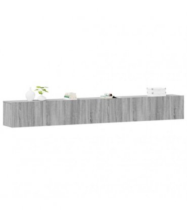 vidaXL 3 Piece TV Cabinet Set Grey Sonoma Engineered Wood — V0672155771